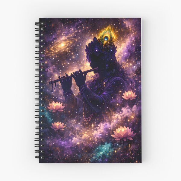 Item preview, Krishna Galaxy Celestial Divine Art designed and sold by AuraGraphicsIn.