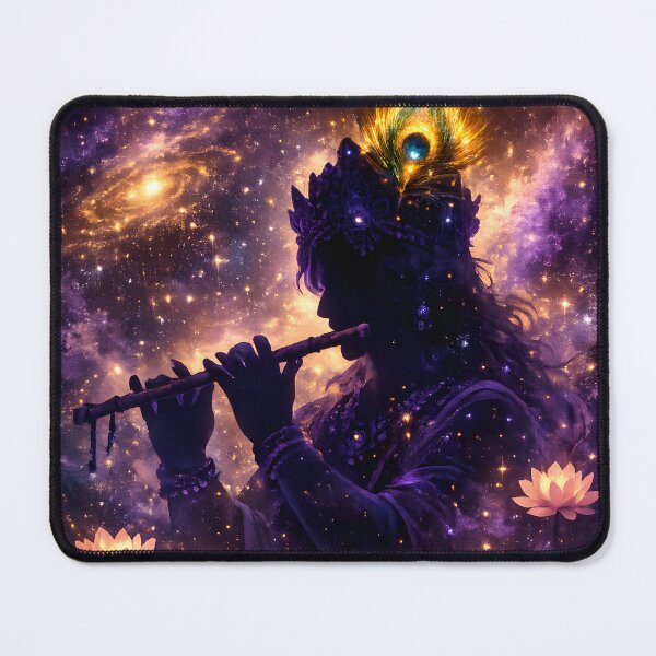 Item preview, Krishna Galaxy Celestial Divine Art designed and sold by AuraGraphicsIn.