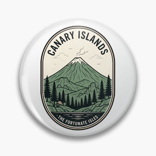 Item preview, Vintage Canary Islands Mount Teide Volcano Badge designed and sold by k3rstman1.