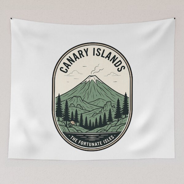 Item preview, Vintage Canary Islands Mount Teide Volcano Badge designed and sold by k3rstman1.