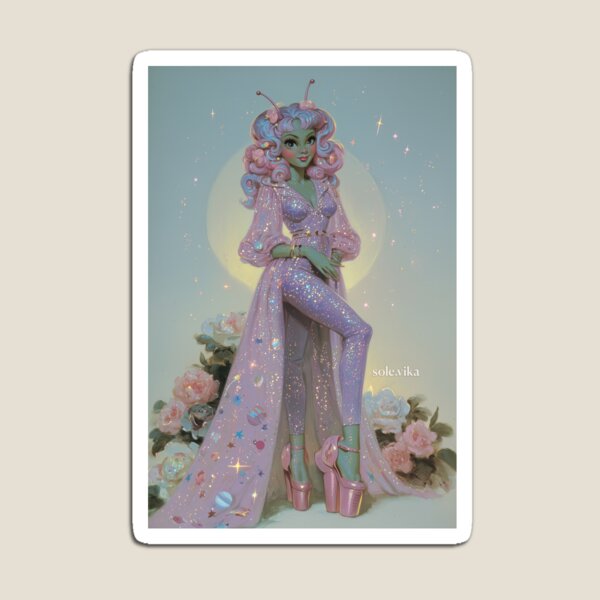 Item preview, Celestial Alien Pinup Girl - 3 designed and sold by sole-vika.
