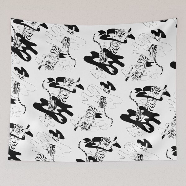 Item preview, A tiger through the smoke (black and white edition) designed and sold by Juliette Lancien.