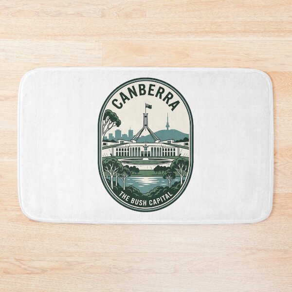 Item preview, Canberra Australia Parliament House Retro Travel Badge designed and sold by k3rstman1.
