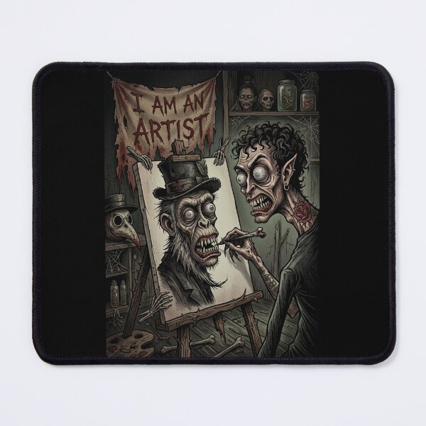Item preview, I Am An Artist — Creepy Zombie Artist Horror Cartoon designed and sold by David Mateo ArtWorks.