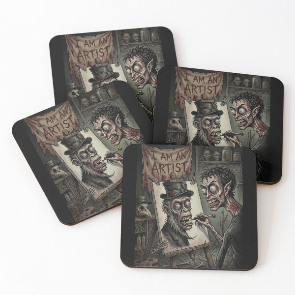 Item preview, I Am An Artist — Creepy Zombie Artist Horror Cartoon designed and sold by David Mateo ArtWorks.
