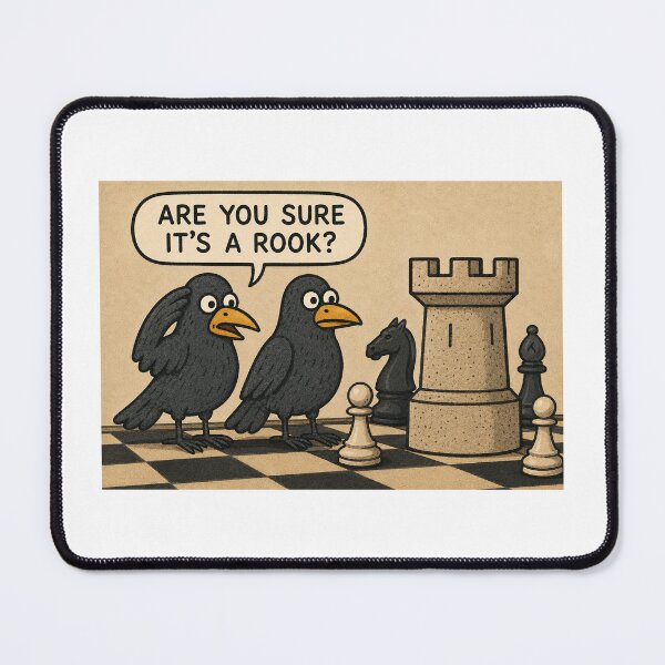 Item preview, Are You Sure It’s a Rook? – Funny Chess Cartoon designed and sold by benandfreya.