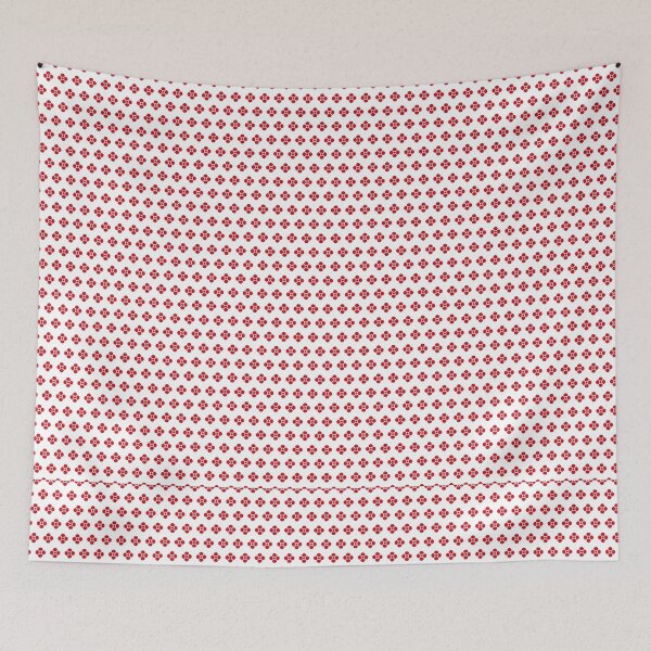 Item preview, Red Geometric Flower Seamless Pattern — Japanese Kamon designed and sold by Zaya_art.