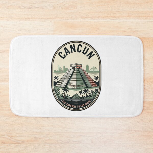 Item preview, Cancun Mexico Vintage Mayan Pyramid Travel Badge designed and sold by k3rstman1.