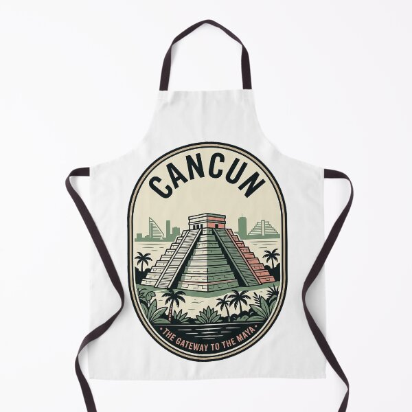 Item preview, Cancun Mexico Vintage Mayan Pyramid Travel Badge designed and sold by k3rstman1.