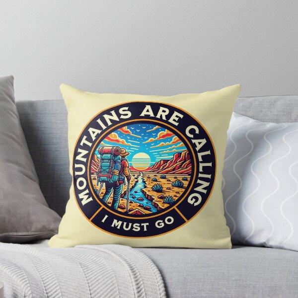 Item preview, Mountains Are Calling Adventure Hiking Retro Design designed and sold by PrintandJoy.