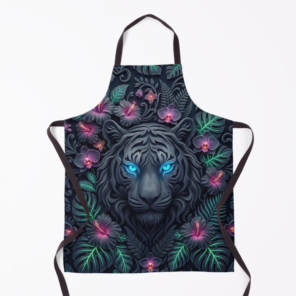 Item preview, Tiger surrounded by tropical flowers designed and sold by AnnArtshock.