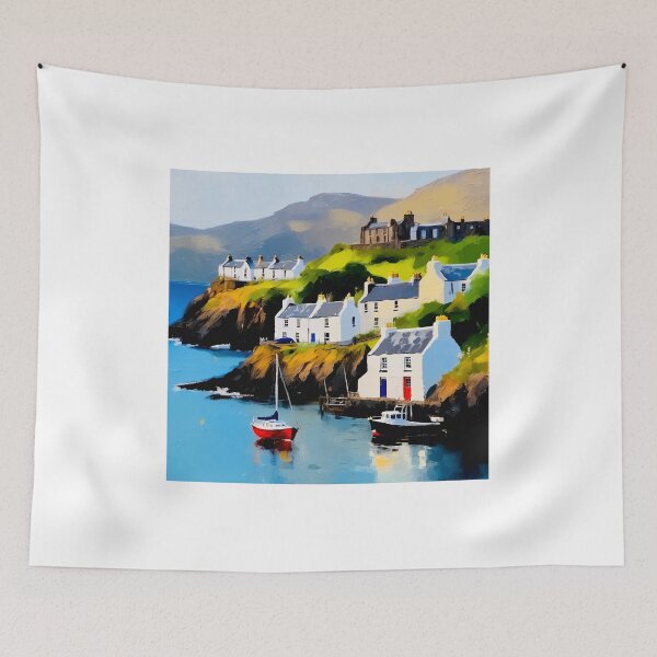 Item preview, Entrance to Portree harbour designed and sold by Island Art Studios.