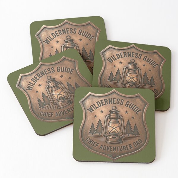 Item preview, Wilderness Guide Chief Adventurer Dad Copper Badge designed and sold by KelliesGrafix.