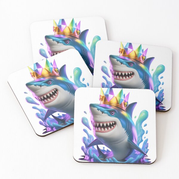 Item preview, Rainbow Shark Shirt | Neon Galaxy Ocean Animal Graphic Tee designed and sold by RBToper.