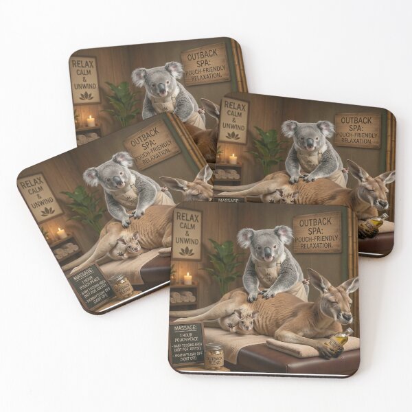 Item preview, Mommy's Day Off Funny Kangaroo Joey Spa Day designed and sold by SoftAuraStudi0.
