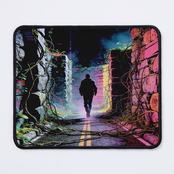Item preview, 90s Road Movie Aesthetic Neon Cyberpunk Night Walker Illustration designed and sold by Hen-C-Art.