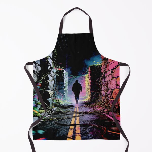 Item preview, 90s Road Movie Aesthetic Neon Cyberpunk Night Walker Illustration designed and sold by Hen-C-Art.