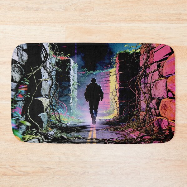 Item preview, 90s Road Movie Aesthetic Neon Cyberpunk Night Walker Illustration designed and sold by Hen-C-Art.