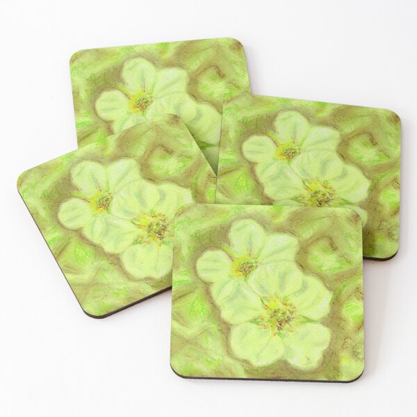 Item preview, Steel Point Strawberry Flowers with Soft Chalk Pastels designed and sold by LymphomaLass.