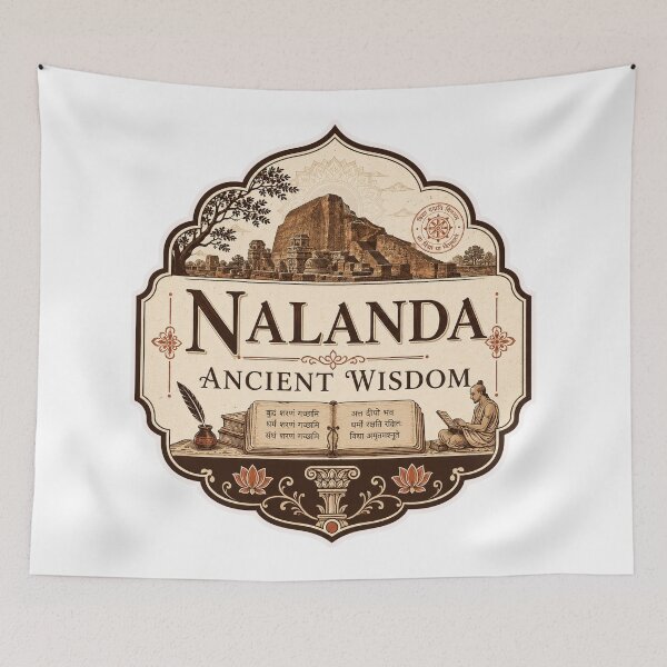 Item preview, Nalanda Ancient Wisdom Heritage Design designed and sold by ArtsyExplorer.