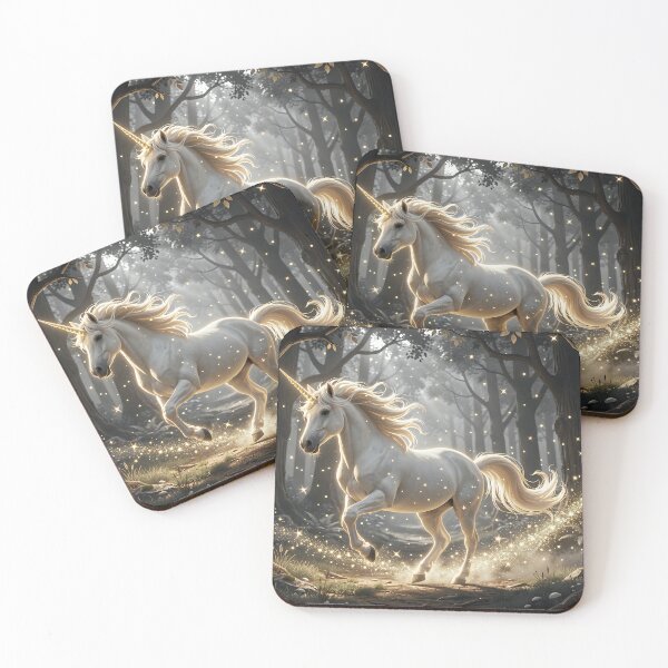 Item preview, The golden veil of the mythical unicorn forest designed and sold by VoidVeilStudio.