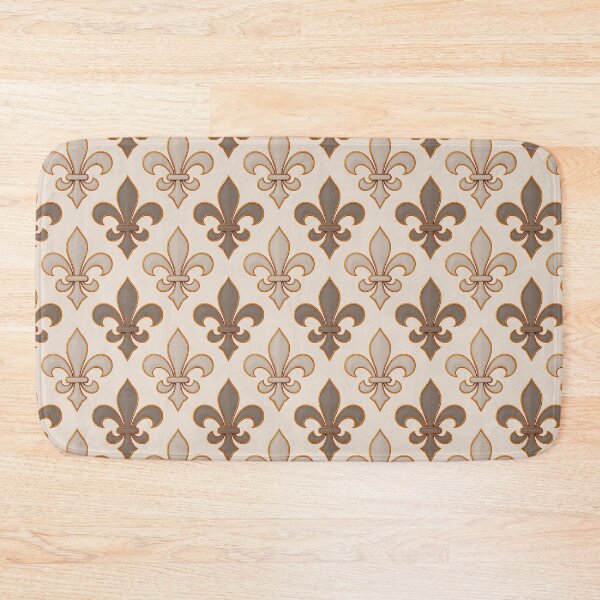Item preview, Neutral Earthy Tone Fleur-de-lis Royal Design  designed and sold by PatternTitan.