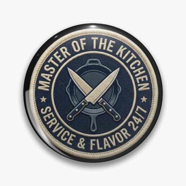 Item preview, Master of the Kitchen Chef Dad Embroidered Patch designed and sold by KelliesGrafix.