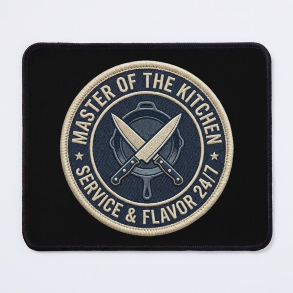 Item preview, Master of the Kitchen Chef Dad Embroidered Patch designed and sold by KelliesGrafix.