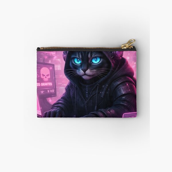 Item preview, Cyberpunk Hacker Cat Sakura – Pink Cherry Blossom designed and sold by Neo Tokio.