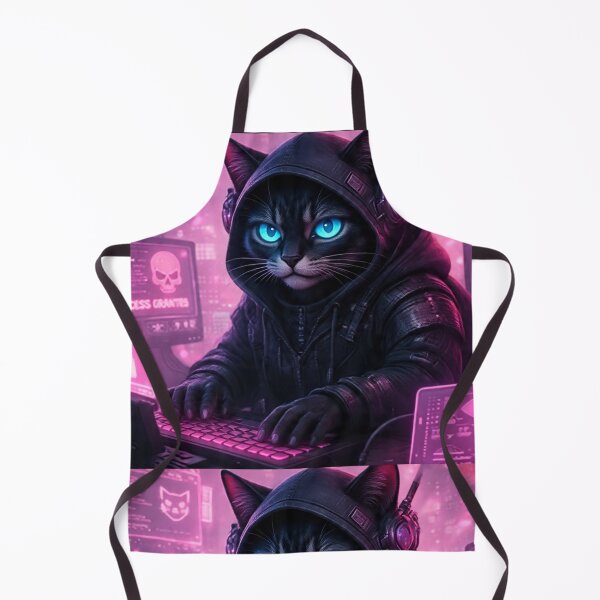 Item preview, Cyberpunk Hacker Cat Sakura – Pink Cherry Blossom designed and sold by Neo Tokio.