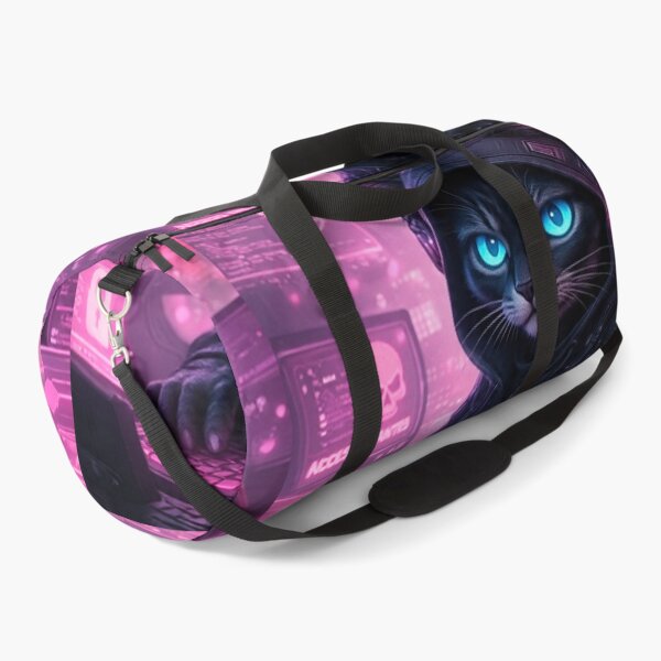 Item preview, Cyberpunk Hacker Cat Sakura – Pink Cherry Blossom designed and sold by Neo Tokio.