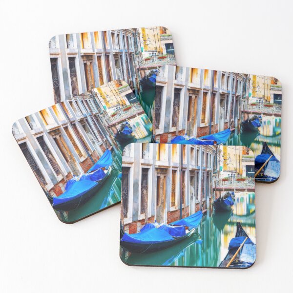 Item preview, Gondolas Lined Along Venice Canal designed and sold by Gerard Fornarotto.