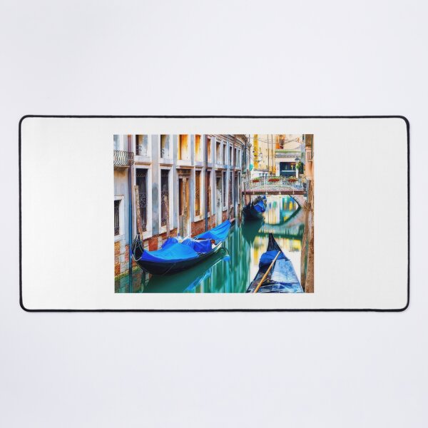 Item preview, Gondolas Lined Along Venice Canal designed and sold by Gerard Fornarotto.