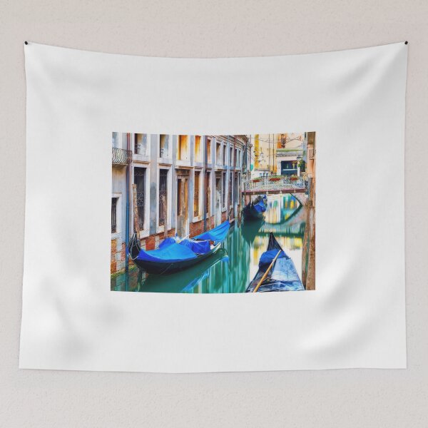 Item preview, Gondolas Lined Along Venice Canal designed and sold by Gerard Fornarotto.