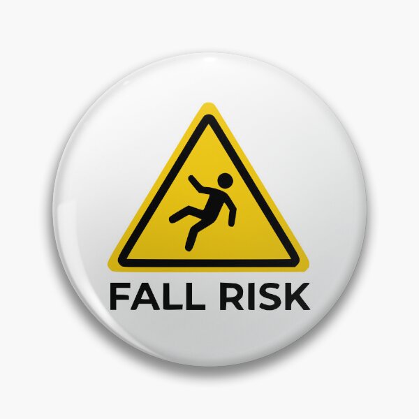 Item preview, Funny Fall Risk Triangle Caution Sign designed and sold by Imaginationbeyond.