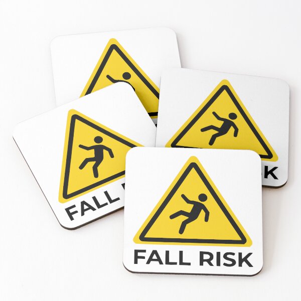 Item preview, Funny Fall Risk Triangle Caution Sign designed and sold by Imaginationbeyond.