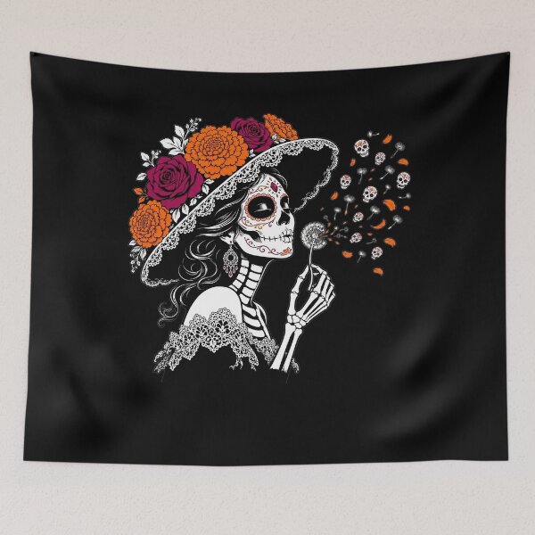 Item preview, la Catrina Blowing Wishes Dandelion designed and sold by clothesy7.