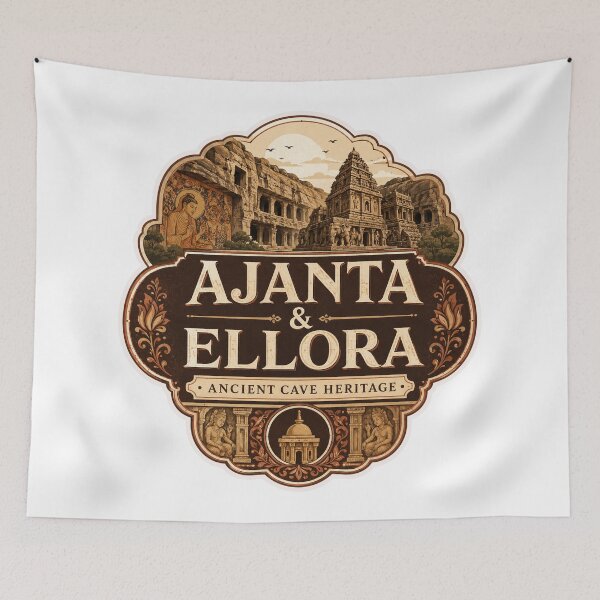 Item preview, Ajanta Ellora Heritage Legacy Art Design designed and sold by ArtsyExplorer.