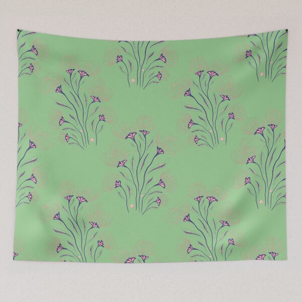 Item preview, Sage Green and Blush Pink Wildflower Pattern designed and sold by AneissPiaf.
