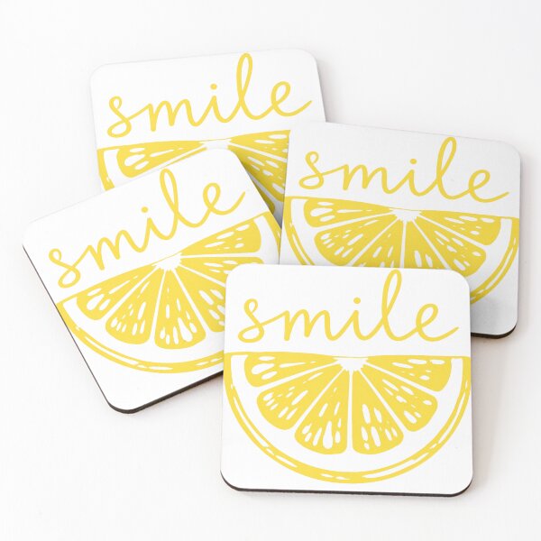 Item preview, Smile Lemon Slice Vintage Yellow Fruit Typography Positivity Art designed and sold by CoquetteDigitalArt.