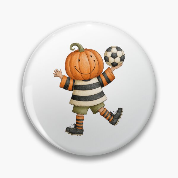 Item preview, Pumpkin Soccer Halloween Character designed and sold by VikArt7.
