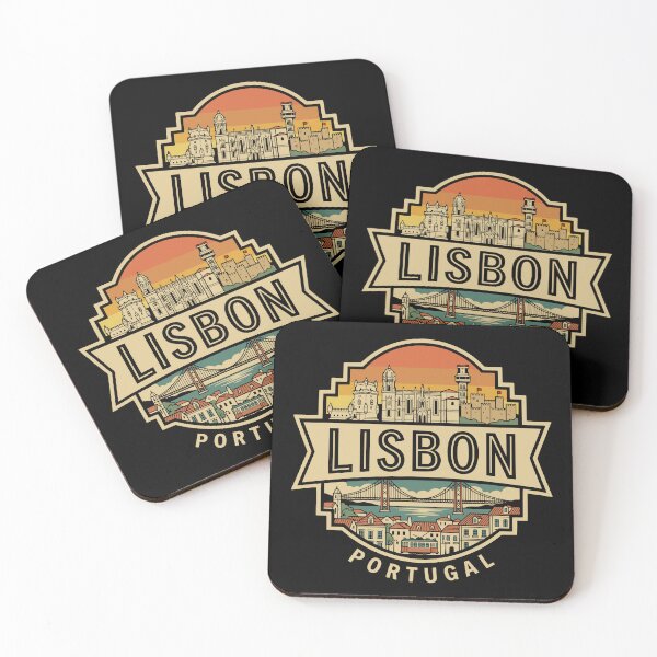 Item preview, Retro Lisbon Portugal Vintage Travel Badge designed and sold by Imaginationbeyond.