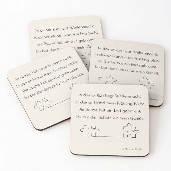 Item preview, Goethe Love Poem – Beige Aesthetic Minimalist Line Art designed and sold by smaragdstudio.