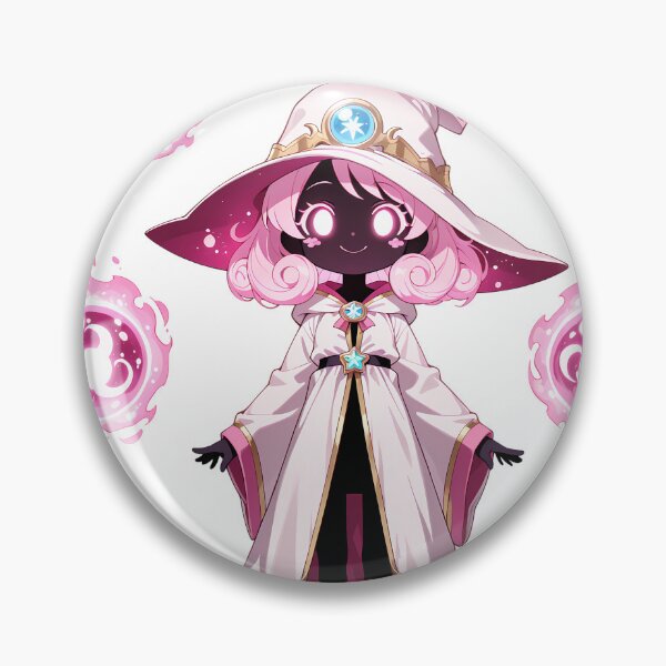 Item preview, Pastel Spirit Mage | Cute Pink Fantasy Witch Chibi with Magic Flames designed and sold by TattooDrive.