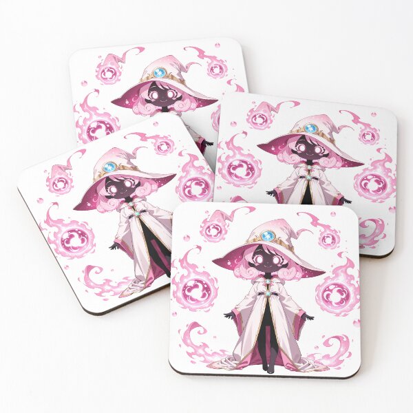 Item preview, Pastel Spirit Mage | Cute Pink Fantasy Witch Chibi with Magic Flames designed and sold by TattooDrive.