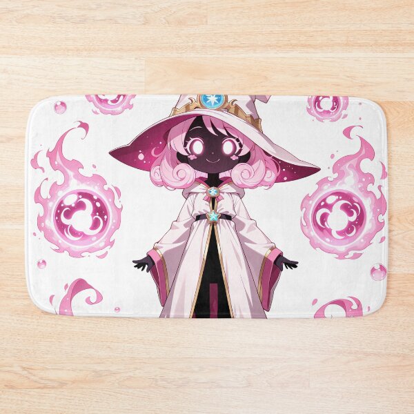 Item preview, Pastel Spirit Mage | Cute Pink Fantasy Witch Chibi with Magic Flames designed and sold by TattooDrive.