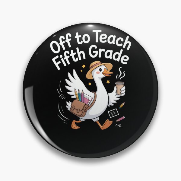Item preview, Off to Teach Fifth Grade Teacher Goose designed and sold by SuperAndSocial.