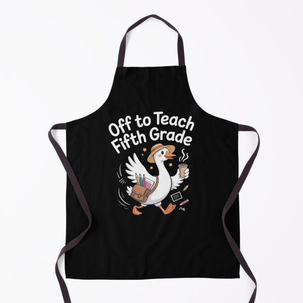 Item preview, Off to Teach Fifth Grade Teacher Goose designed and sold by SuperAndSocial.