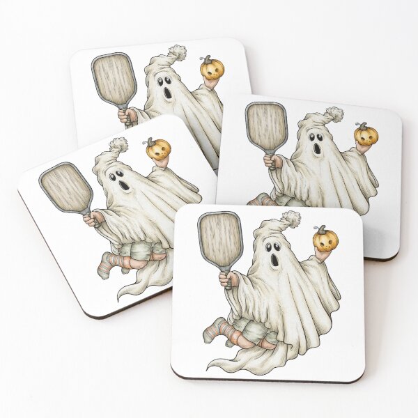 Item preview, Cute Ghost Pickleball Halloween Art designed and sold by VikArt7.