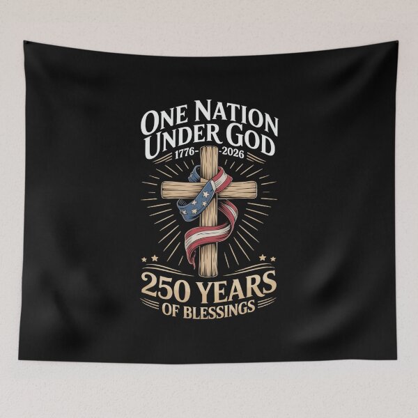 Item preview, One Nation Under God 250 Years American Faith designed and sold by SuperAndSocial.